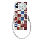 For Huawei Nova Flip Lattice Little Bear Pattern Full Coverage Phone Case with Wrist Strap(Silver) - 1