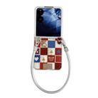 For Xiaomi Mix Flip Lattice Little Bear Pattern Full Coverage Phone Case with Wrist Strap(Silver) - 1