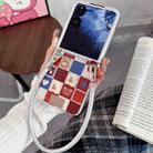 For Xiaomi Mix Flip Lattice Little Bear Pattern Full Coverage Phone Case with Wrist Strap(Silver) - 2