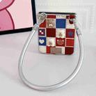 For Xiaomi Mix Flip Lattice Little Bear Pattern Full Coverage Phone Case with Wrist Strap(Silver) - 3