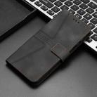 For Samsung Galaxy S25 Ultra 5G Triangle Solid Color Leather Phone Case(Black) - 2
