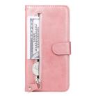 For iPhone 12 mini Pro Fashion Calf Texture Zipper Horizontal Flip Leather Case with Stand & Card Slots & Wallet Function(Rose Gold) - 2