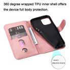 For iPhone 12 mini Pro Fashion Calf Texture Zipper Horizontal Flip Leather Case with Stand & Card Slots & Wallet Function(Rose Gold) - 3