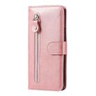 For iPhone 12 mini Pro Fashion Calf Texture Zipper Horizontal Flip Leather Case with Stand & Card Slots & Wallet Function(Rose Gold) - 5