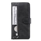 For iPhone 12 Pro Max Fashion Calf Texture Zipper Horizontal Flip Leather Case with Stand & Card Slots & Wallet Function(Black) - 2