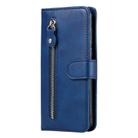 For iPhone 12 Pro Max Fashion Calf Texture Zipper Horizontal Flip Leather Case with Stand & Card Slots & Wallet Function(Blue) - 5