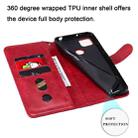 For Xiaomi Redmi 9C Fashion Calf Texture Zipper Horizontal Flip Leather Case with Stand & Card Slots & Wallet Function(Red) - 3