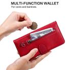 For Xiaomi Redmi 9C Fashion Calf Texture Zipper Horizontal Flip Leather Case with Stand & Card Slots & Wallet Function(Red) - 4