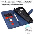 For Xiaomi Redmi 9C Fashion Calf Texture Zipper Horizontal Flip Leather Case with Stand & Card Slots & Wallet Function(Blue) - 3