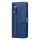 For Xiaomi Redmi 9A Fashion Calf Texture Zipper Horizontal Flip Leather Case with Stand & Card Slots & Wallet Function(Blue) - 5