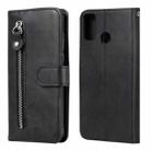 For Huawei Honor 9X Lite Fashion Calf Texture Zipper Horizontal Flip Leather Case with Stand & Card Slots & Wallet Function(Black) - 1