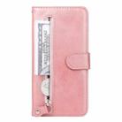 For Samsung Galaxy Note20 Fashion Calf Texture Zipper Horizontal Flip Leather Case with Stand & Card Slots & Wallet Function(Rose Gold) - 2
