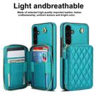 For Samsung Galaxy A54 4G / 5G AwQuer Crossbody Zipper Wallet Rhombic Leather Back Phone Case(Green) - 2
