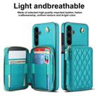 For Samsung Galaxy A15 4G / 5G AwQuer Crossbody Zipper Wallet Rhombic Leather Back Phone Case(Green) - 2