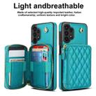 For Samsung Galaxy A13 4G / 5G AwQuer Crossbody Zipper Wallet Rhombic Leather Back Phone Case(Green) - 2