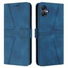 For Samsung Galaxy A06 4G Triangle Solid Color Leather Phone Case(Blue) - 1