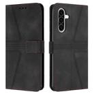 For Samsung Galaxy A26 5G Triangle Solid Color Leather Phone Case(Black) - 1