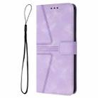 For Samsung Galaxy A26 5G Triangle Solid Color Leather Phone Case(Purple) - 3