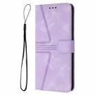 For Samsung Galaxy A56 5G Triangle Solid Color Leather Phone Case(Purple) - 3