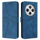 For Redmi A4 5G Triangle Solid Color Leather Phone Case(Blue) - 1