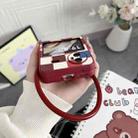 For vivo X Flip Lattice Little Bear Pattern Full Coverage Phone Case with Wrist Strap(Silver) - 3