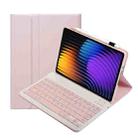 For Xiaomi Pad 7 / 7 Pro 11.2 inch A0N13 Ultra-thin Detachable Bluetooth Keyboard Leather Tablet Case(Pink White) - 2