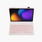 For Xiaomi Pad 7 / 7 Pro 11.2 inch A0N13 Ultra-thin Detachable Bluetooth Keyboard Leather Tablet Case(Pink White) - 3