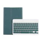 For Xiaomi Pad 7 / 7 Pro 11.2 inch A0N13 Ultra-thin Detachable Bluetooth Keyboard Leather Tablet Case(Dark Green) - 1