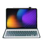For Xiaomi Pad 7 / 7 Pro 11.2 inch A0N13 Ultra-thin Detachable Bluetooth Keyboard Leather Tablet Case(Dark Green) - 3