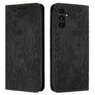 For Samsung Galaxy A16 5G / 4G Retro Elephant Embossed Leather Phone Case(Black) - 1
