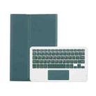 For Xiaomi Pad 7 / 7 Pro 11.2 inch A0N13-A Ultra-thin Detachable Bluetooth Keyboard Leather Tablet Case with Touchpad(Dark Green) - 1