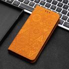 For Samsung Galaxy S25 Ultra 5G Ethnic Embossed Adsorption Leather Phone Case(Yellow) - 2