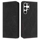 For Samsung Galaxy S25 Ultra 5G Ethnic Embossed Adsorption Leather Phone Case(Black) - 1