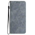For Samsung Galaxy S25 5G Ethnic Embossed Adsorption Leather Phone Case(Grey) - 3