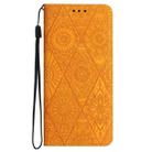 For Samsung Galaxy A26 5G Ethnic Embossed Adsorption Leather Phone Case(Yellow) - 3