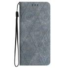 For Samsung Galaxy A56 5G Ethnic Embossed Adsorption Leather Phone Case(Grey) - 3