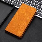 For Redmi A4 5G Ethnic Embossed Adsorption Leather Phone Case(Yellow) - 2