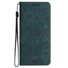 For Redmi A4 5G Ethnic Embossed Adsorption Leather Phone Case(Blue) - 3