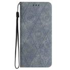 For Redmi A4 5G Ethnic Embossed Adsorption Leather Phone Case(Grey) - 3