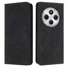 For Redmi A4 5G Ethnic Embossed Adsorption Leather Phone Case(Black) - 1