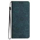 For Redmi Note 14 Pro 4G Ethnic Embossed Adsorption Leather Phone Case(Blue) - 3