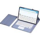 For Xiaomi Pad 6 Max 14 A0N8-A Ultra-thin Detachable Bluetooth Keyboard Leather Tablet Case with Touchpad(Lavender White) - 3