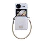 For vivo X Flip Comfortable Short Plush Full Coverage Phone Case(White) - 1