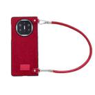 For Huawei Mate X5 Comfortable Short Plush Full Coverage Phone Case with Wrist Strap(Red) - 1