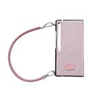 For Huawei Mate Xs 2 Comfortable Short Plush Full Coverage Phone Case with Wrist Strap(Pink) - 1