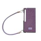 For Huawei Mate Xs 2 Comfortable Short Plush Full Coverage Phone Case with Wrist Strap(Purple) - 1