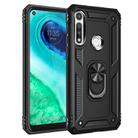 For Motorola Moto G Fast Shockproof TPU + PC Protective Case with 360 Degree Rotating Holder(Black) - 1