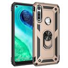 For Motorola Moto G Fast Shockproof TPU + PC Protective Case with 360 Degree Rotating Holder(Gold) - 1