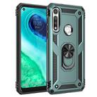 For Motorola Moto G Fast Shockproof TPU + PC Protective Case with 360 Degree Rotating Holder(Dark Green) - 1