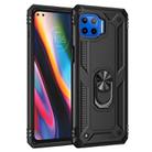 For Motorola Moto G 5G Plus Shockproof TPU + PC Protective Case with 360 Degree Rotating Holder(Black) - 1